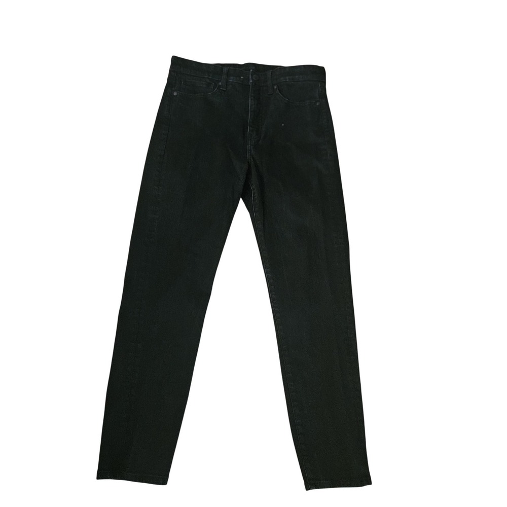 Uniqlo Jeans Womens 29 Black High Rise Skinny Straight Stretch Denim Pants‎